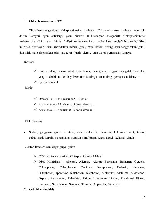 Obat antihistamin dan abat Obat antihistamin dan abat