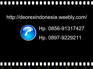>> 0 >> 1 >> 2 >> 3 >> 4 >>
http://deorexindonesia.weebly.com/
Hp. 0856-91317427
Hp. 0897-9229211
 