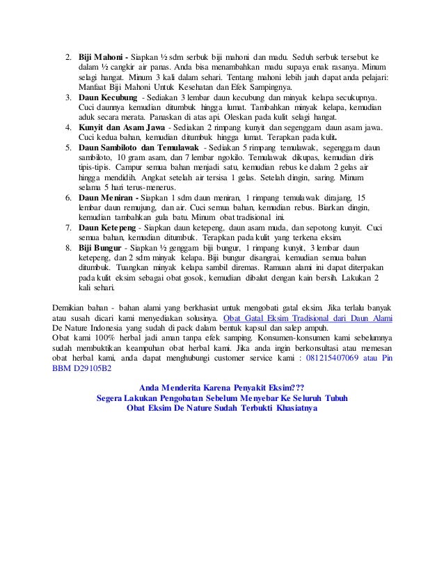 Obat Gatal Eksim Tradisional dari Daun Alami