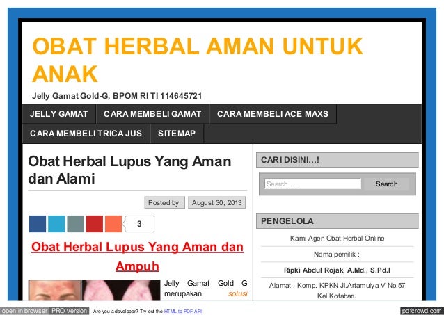 Obat herbal lupus yang aman untuk anak