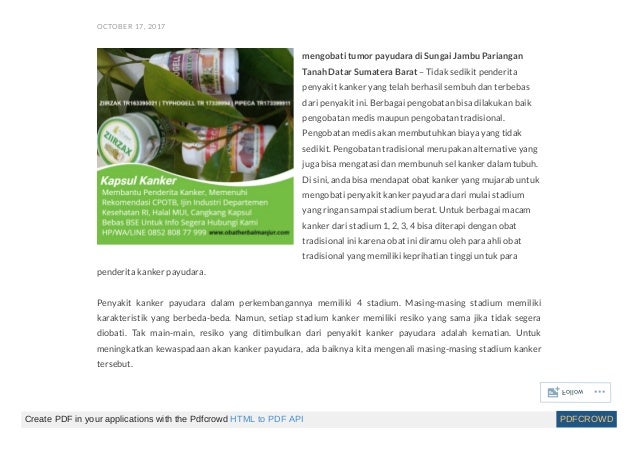 Apa Yang Wajib  Dilakukan Waktu Sudah Mengidap Kanker
