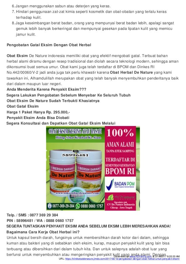 Obat herbal untuk penyakit eksim kelamin