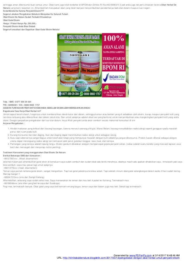 Obat herbal untuk penyakit eksim tangan