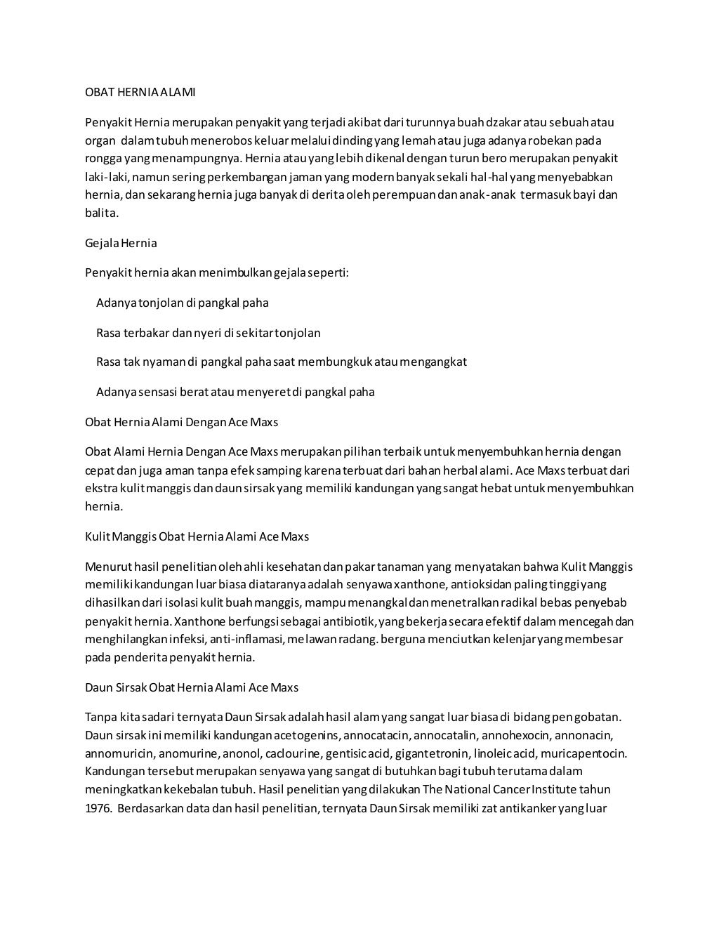 Obat Hernia Alami