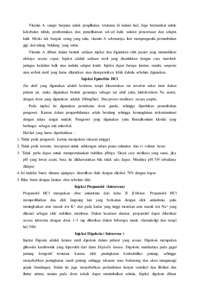 Obat injeksi Obat injeksi