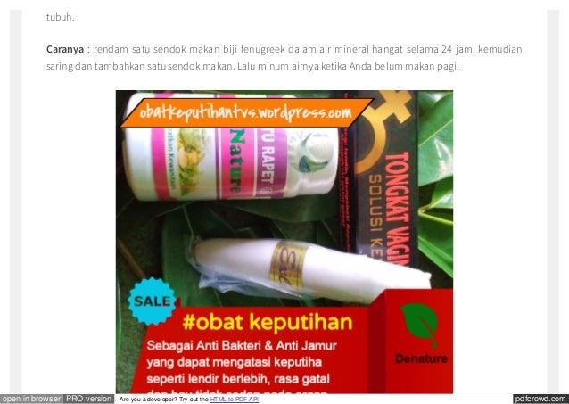 Obat Keputihan Encer Seperti Air