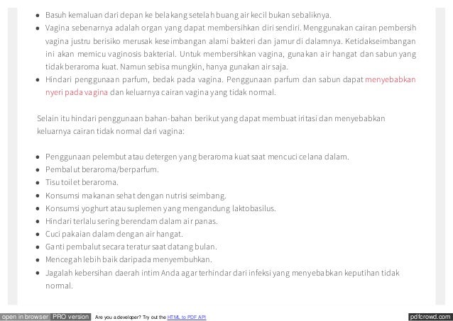 Keputihan Cair Seperti Air Saat Hamil