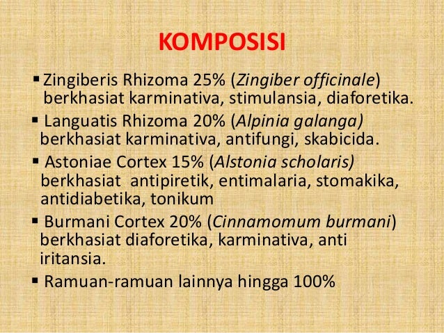 Obat tradisional yang mengandung bko