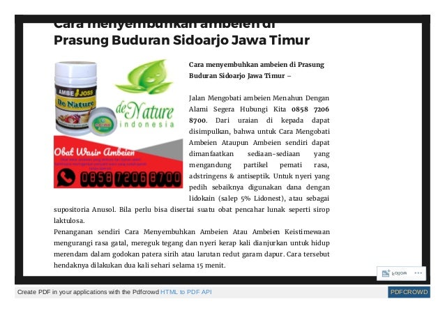 Obat wasir alami