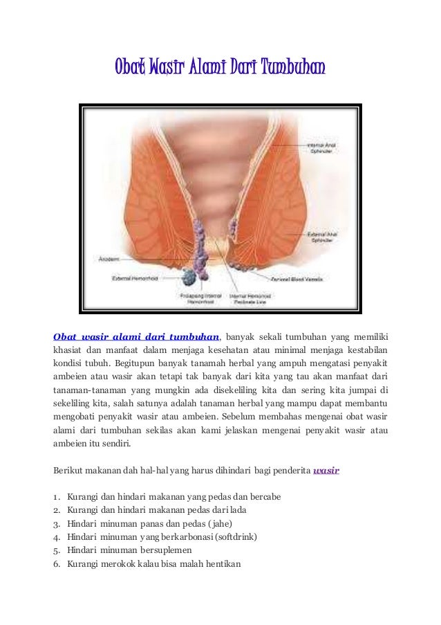 Obat wasir alami dari tumbuhan