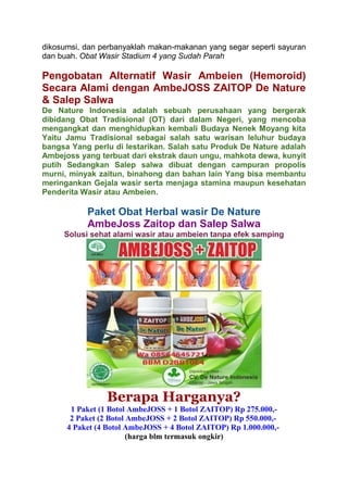 Obat wasir stadium 4 yang sudah parah | PDF