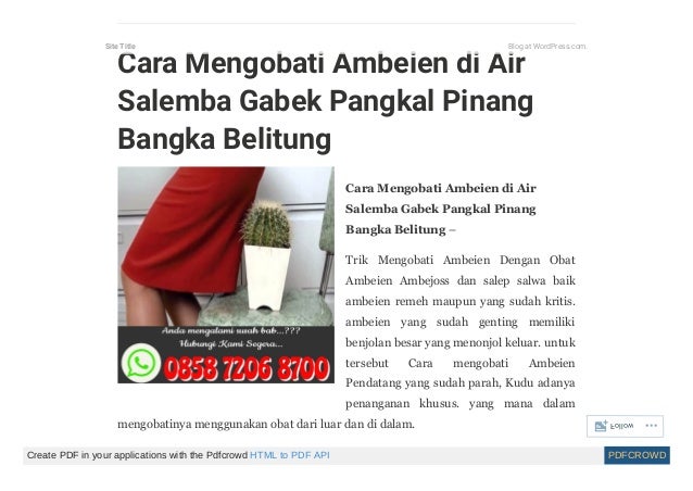 Obat wasir tanpa operasi