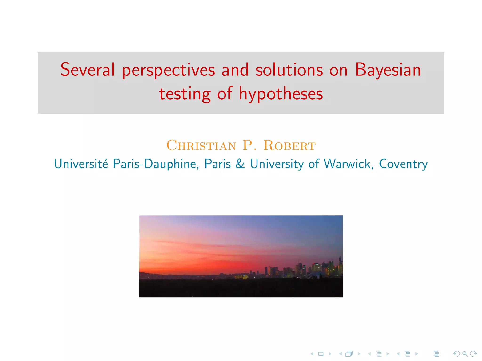 An overview of Bayesian testing | PDF