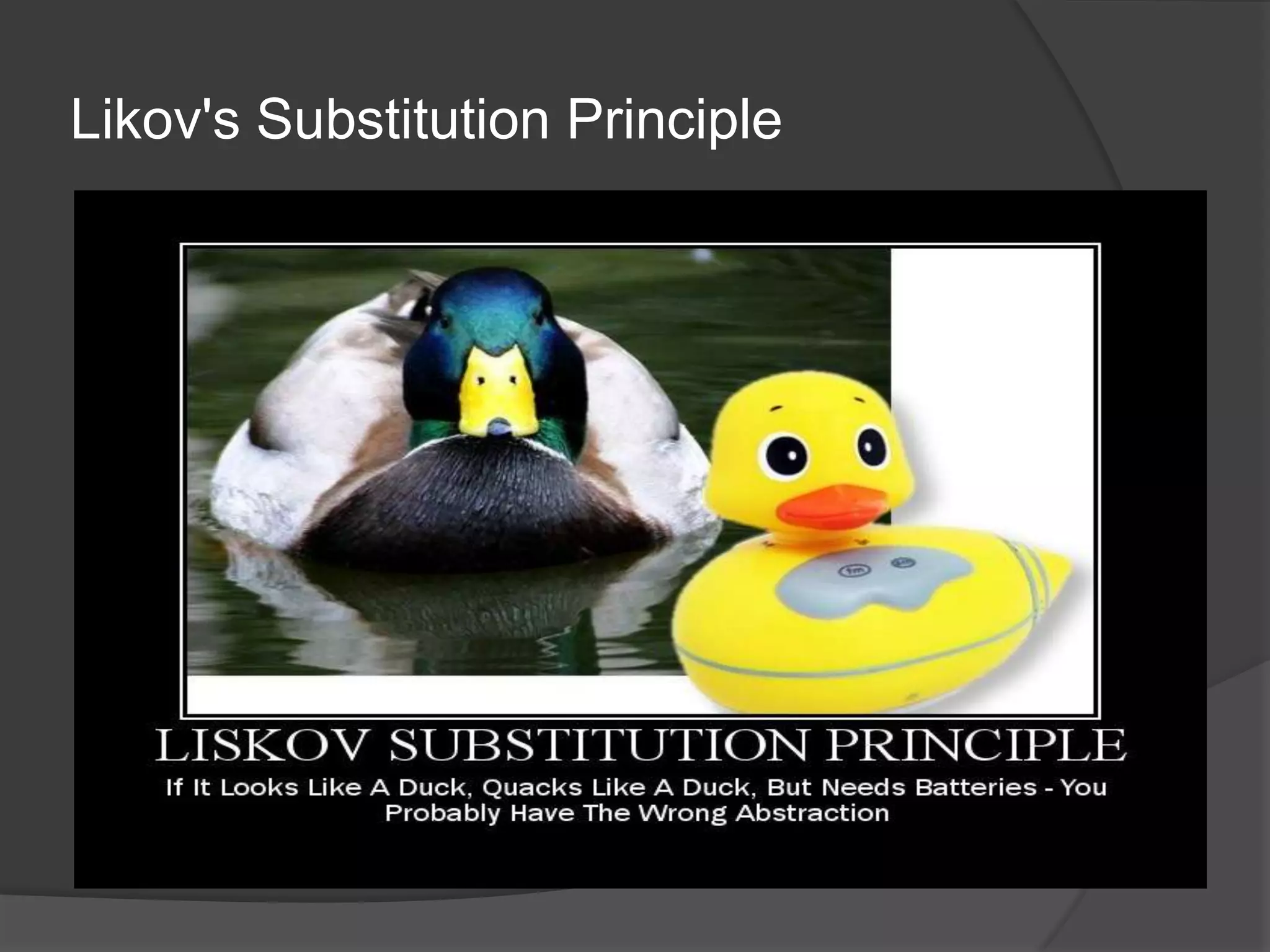 Likov's Substitution Principle