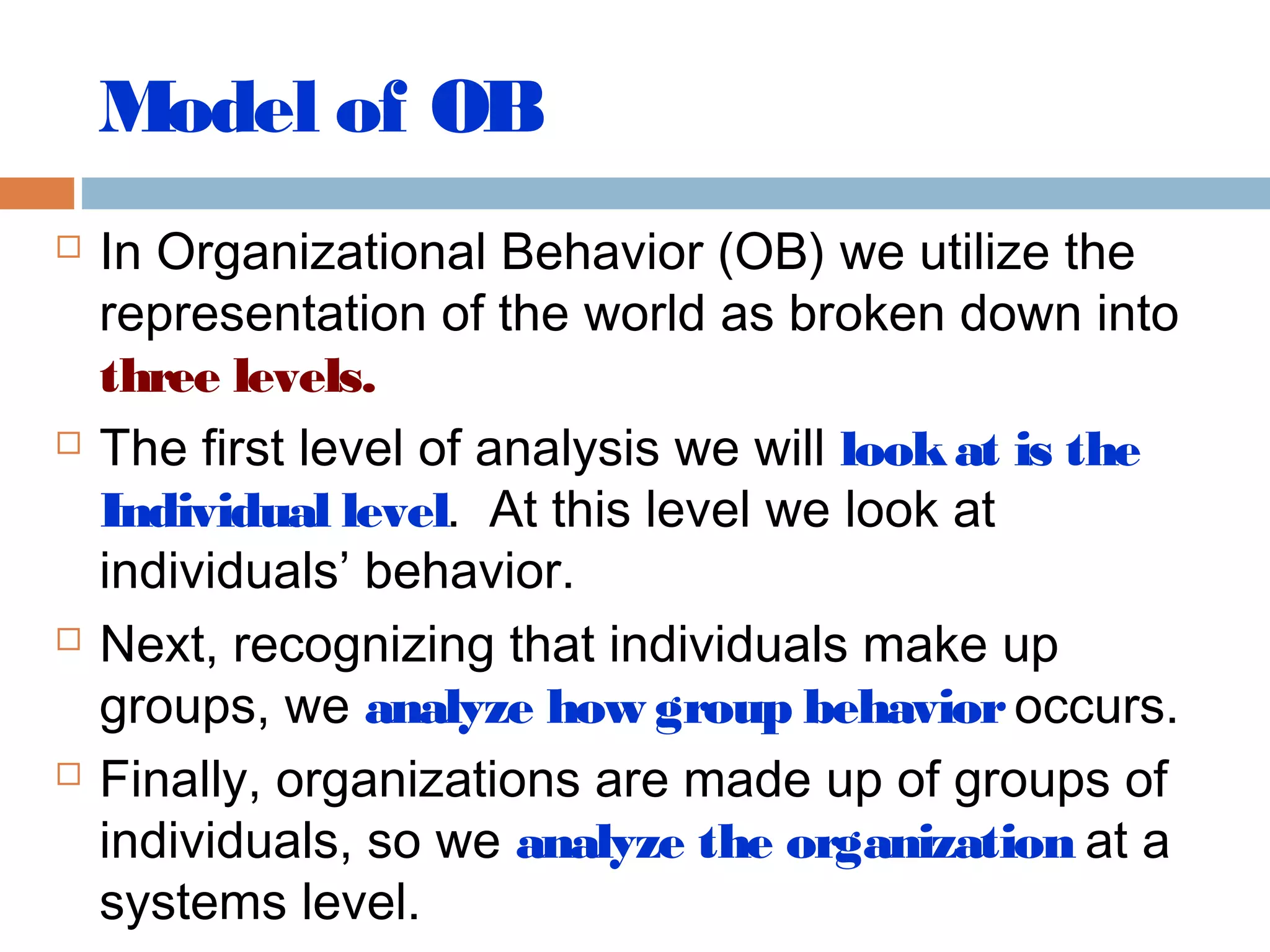 Introduction to Organizational Behavior | PPT