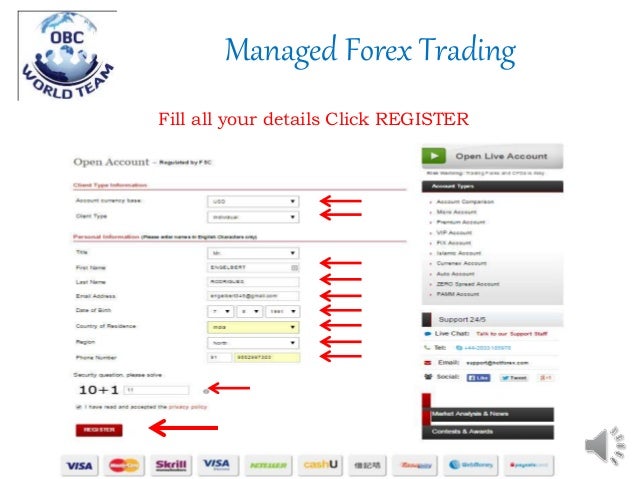 Obc Worldwide Step By Step Guide How To Setup Hotforex Pamm Account - 