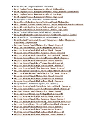 Dtc Code Us List.pdf Obd ii diagnostic trouble codes dtc | PDF