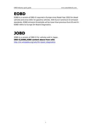 the best obd industry quick guide book | PDF