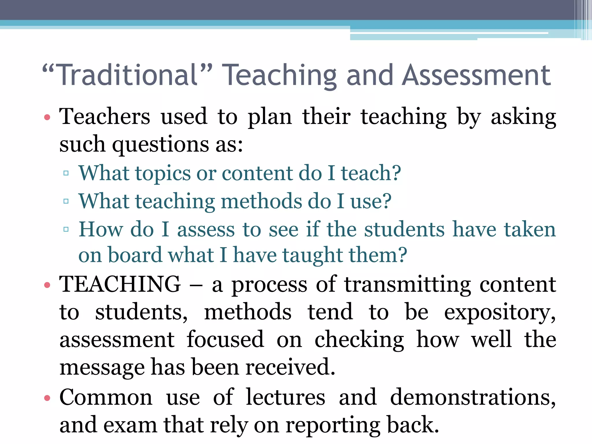 OUTCOMES-BASED EDUCATION (OBE) OR OUTCOMES-BASED TEACHING AND LEARNING ...