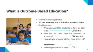 Outcome Based Approach Examples OBE, About Outcome based education and it's implementation | PPTX