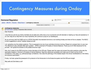 Contingency Measures during Ondoy
Friday, June 6, 14
 