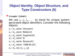 Support Chapter Identifiers O-O Identity, Object Structure and Type Constructors 3 Encapsulation of ...