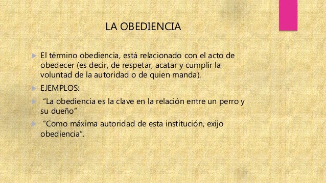 Obediencia
