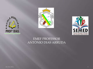 08/03/2016 1
EMEF PROFESSOR
ANTÔNIO DIAS ARRUDA
 