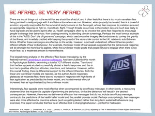 BE AFRAID, BE VERY AFRAID
There are lots of things out in the world that we should be afraid of, and it often feels like t...