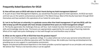 Ocld Step Program PPT on Oberoi Hotels. | PPTX