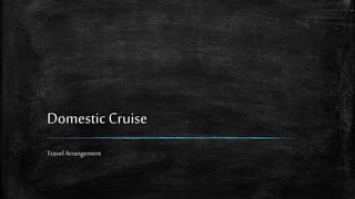 Domestic Cruise
Travel Arrangement
 