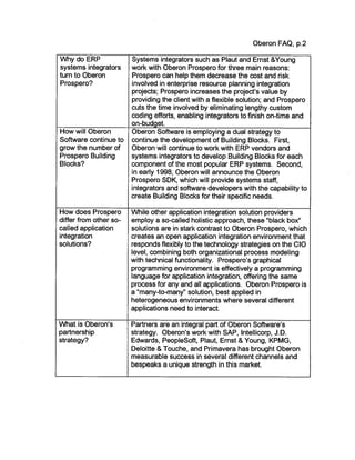 Writing Sample: Oberon FAQ