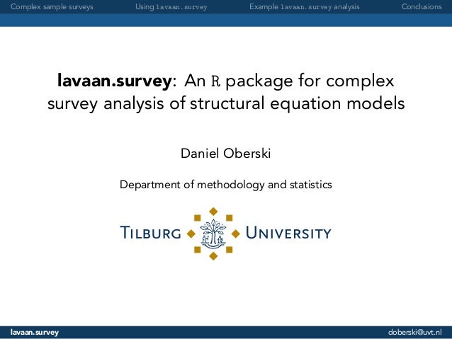 lavaan survey an r package for complex survey analysis of example surveys