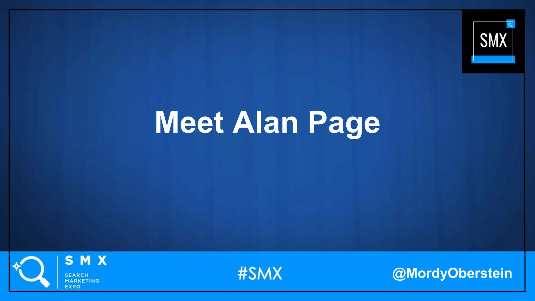 Meet Alan Page
@MordyOberstein
 