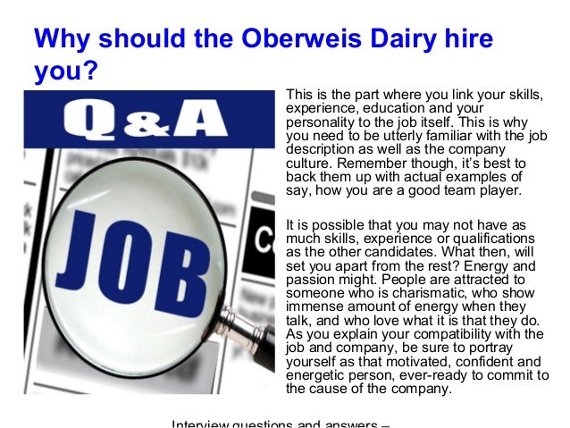 Oberweis Dairy Interview Questions And Answers