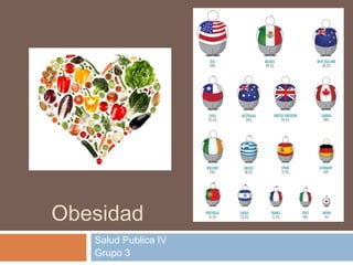 Obesidad
Salud Publica IV
Grupo 3
 