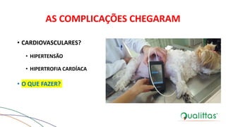 AS COMPLICAÇÕES CHEGARAM
• CARDIOVASCULARES?
• HIPERTENSÃO
• HIPERTROFIA CARDÍACA
• O QUE FAZER?
 