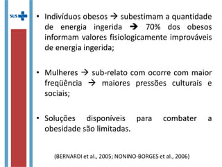 Outros Fatores de risco para as Dislipidemias
Hábitos
alimentares
inadequados
Hábitos
alimentares
inadequados
IdadeIdadeSexoSexo
DislipidemiasDislipidemias
Ingestão excessiva de gorduras e carboidratos
simples
Aumento da prevalência progressiva com a idade
Maior prevalência entre as mulheres
AHA (2001); RIQUE et al (2002) OLIVEIRA & MANCINI FILHO (2005)
 