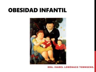 OBESIDAD INFANTIL
DRA. ISABEL LOMÓNACO TOWNSEND.
 