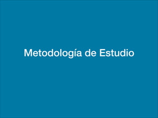 Metodología de Estudio
 