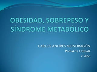 CARLOS ANDRÉS MONDRAGÓN
Pediatría UdelaR
1° Año
 