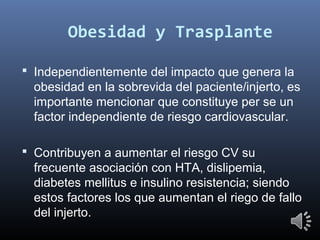 Obesidad y evaluación pretrasplante