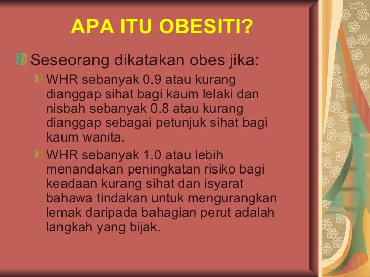 Cara Mencegah Obesiti Obesiti