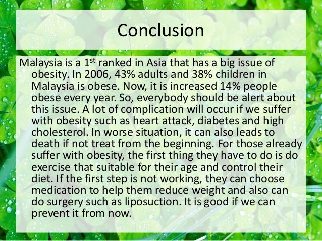 obesity in malaysia essay