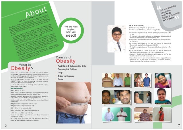 gem obesity diabetes surgery centre brochure flyer on obesity