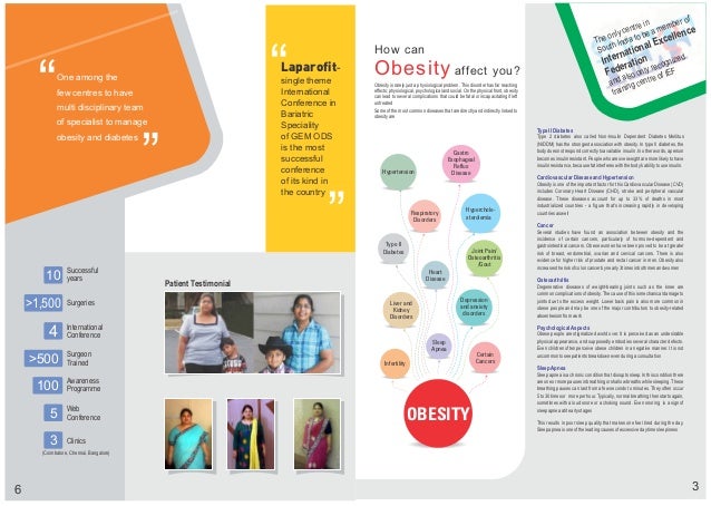 gem obesity diabetes surgery centre brochure flyer on obesity