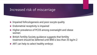 obesity and fertility implications | PPTX