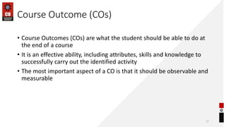 Course Outcome Definition Obe training final | PPTX