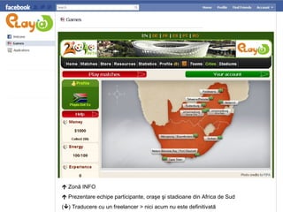   Zonă INFO    Prezentare echipe participante, ora şe şi stadioane din Africa de Sud (  ) Traducere cu un freelancer  > nici acum nu este definitivat ă 