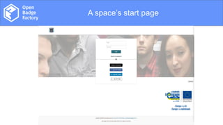 Overview
A space’s start page
 